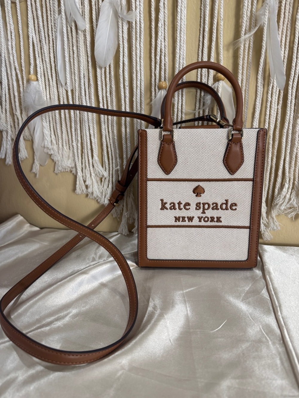 Kate Spade Ellie Mini Canvas Crossbody Tote